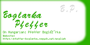 boglarka pfeffer business card